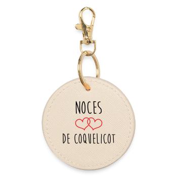 Poppy Wedding 8 Years of Marriage - Round Keyring - oyster - Front