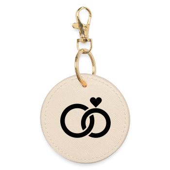 Wedding, Engagement, Wedding Celebration - Round Keyring - oyster - Front