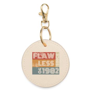 44. Birthday Flawless since 04/1982 - Round Keyring - oyster - Front