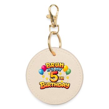5th birthday shirt 5th birthday shirt boy 5 year - Porte-clés rond - huître - Devant
