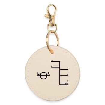 Plimsoll - Seafaring Sailing Ships Captain - Round Keyring - oyster - Front