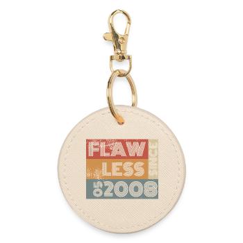 18. Birthday Flawless since 05/2008 - Round Keyring - oyster - Front