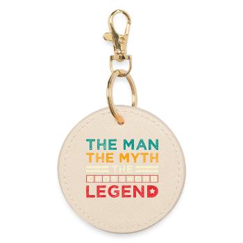 Crossword Legend The Man Myth Design - Round Keyring - oyster - Front