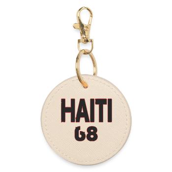 All the best and love for Haitian Day - Round Keyring - oyster - Front