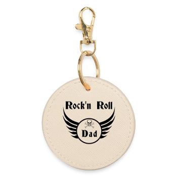 Papa Rock and Roll Ailes de Crâne - Porte-clés rond - huître - Devant