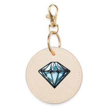 Diamond Symbol - Round Keyring - oyster - Front