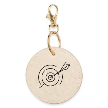 Archery Target - Round Keyring - oyster - Front