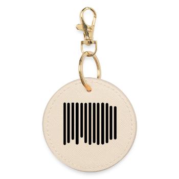 Barcode - Runder Schlüsselanhänger - Auster - Vorne