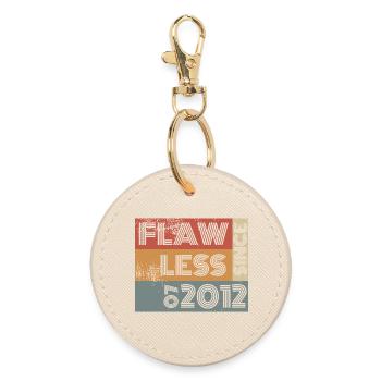 14. Geburtstag Flawless since 07/2012 - Runder Schlüsselanhänger - Auster - Vorne