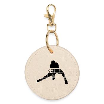 Volleyball - Runder Schlüsselanhänger - Auster - Vorne
