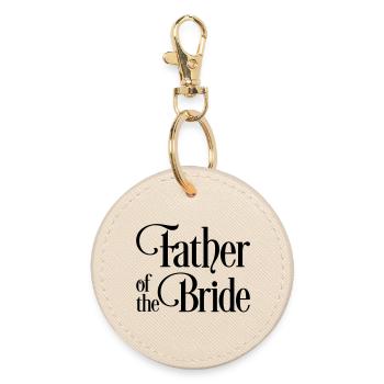 Father of the bride - Round Keyring - oyster - Front