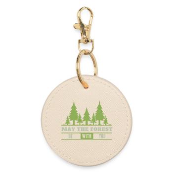 Wald Förster Forst Holzfäller Tann Natur Geschenk - Runder Schlüsselanhänger - Auster - Vorne