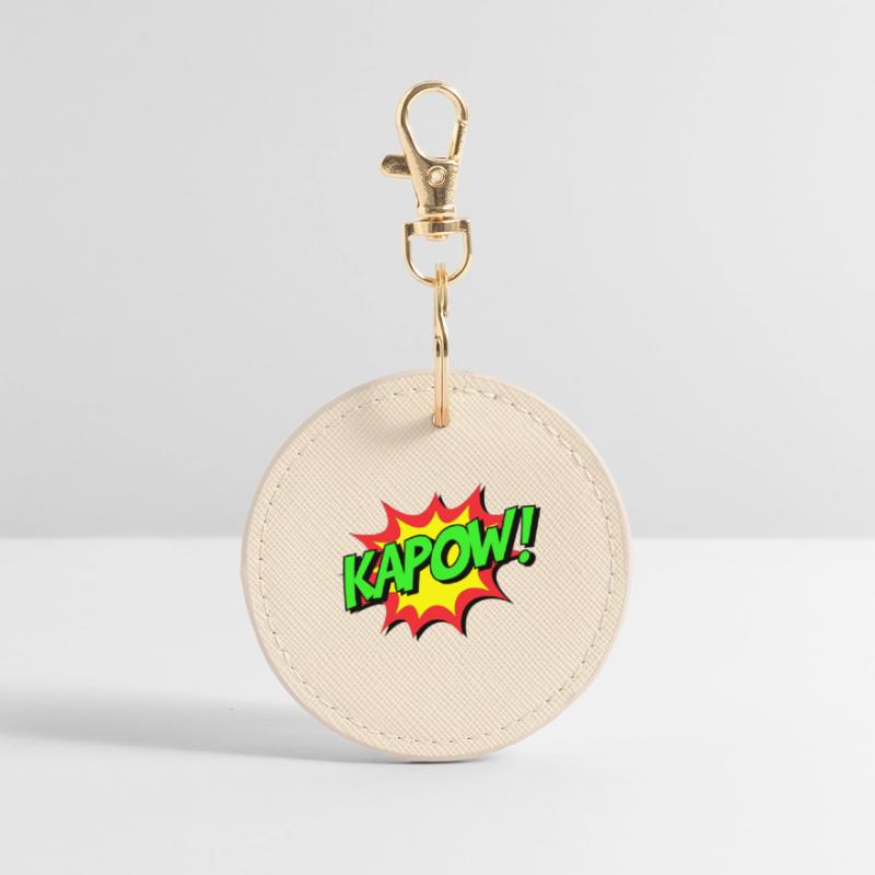KAPOW Comic Explosion Round Keyring