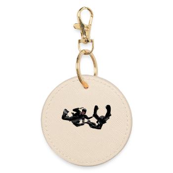 Skydivers - Round Keyring - oyster - Front