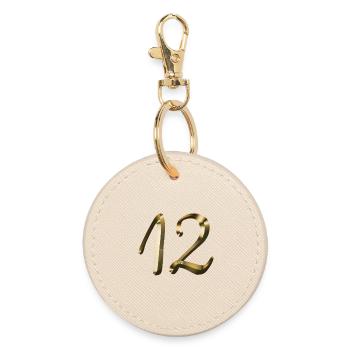 12 years 12 year gold 12th birthday event - Round Keyring - oyster - Front
