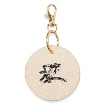Racing bicycle - Round Keyring - oyster - Front