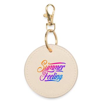 Summer feeling - Round Keyring - oyster - Front