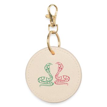 snake - Round Keyring - oyster - Front