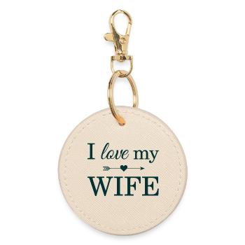 J'aime ma femme - Porte-clés rond - huître - Devant