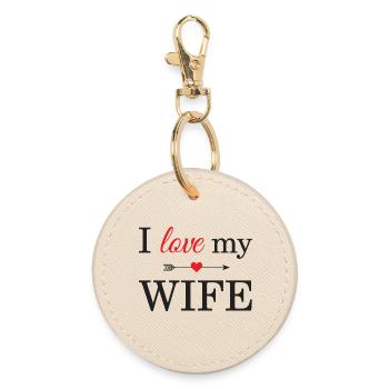 J'aime ma femme - Porte-clés rond - huître - Devant