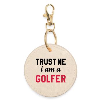 Golf - Round Keyring - oyster - Front