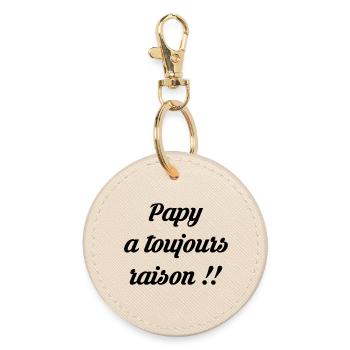 Papy / Grand Pere / Naissance / Baby / Bébé / Papi - Porte-clés rond - huître - Devant
