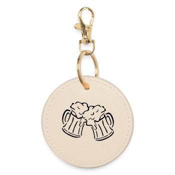 beer - Round Keyring - oyster - Front
