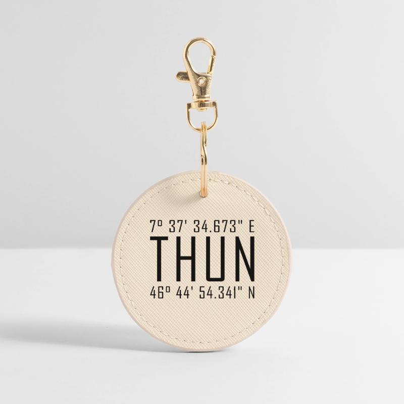 Thun Coordinates – Typography with Local Reference Besch Round Keyring