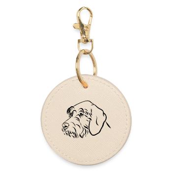 Portrait de chiens de chasse - Porte-clés rond - huître - Devant