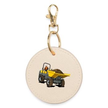 Dumper, benne avant - Porte-clés rond - huître - Devant