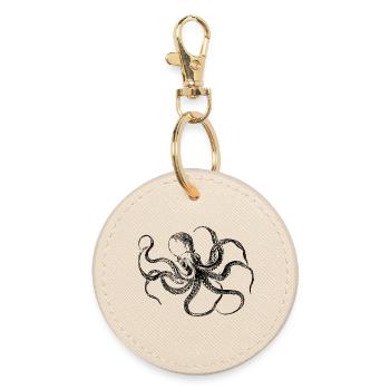 Illustration de pieuvre occulte – Art cosmique vintage - Porte-clés rond - huître - Devant
