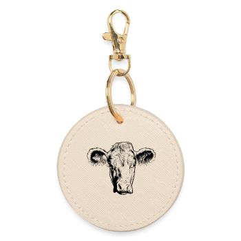 Cow cows - Round Keyring - oyster - Front