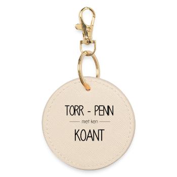Torr-penn met ken koant - Porte-clés rond - huître - Devant