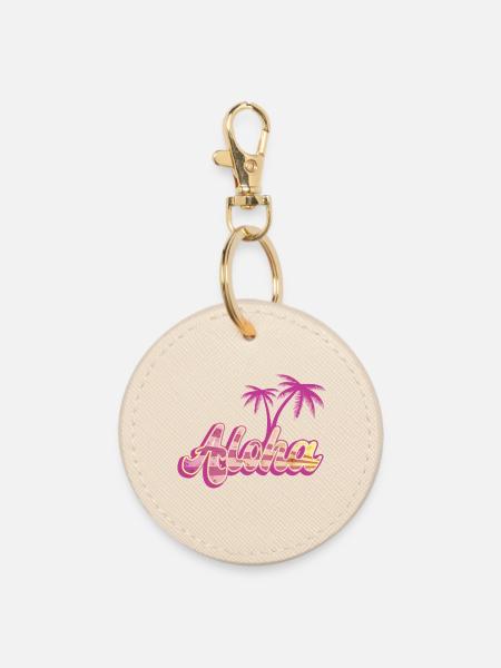 Aloha Palme - Runder Schlüsselanhänger - Auster
