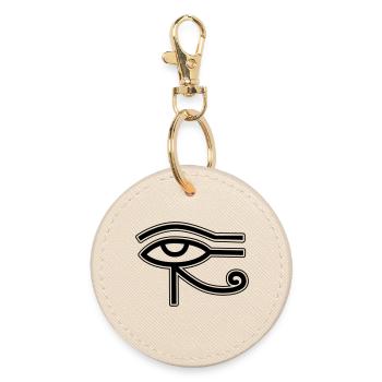 Eye Horus Egypt - Round Keyring - oyster - Front