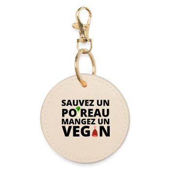 végan, végan humour - Porte-clés rond - huître - Devant