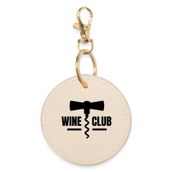 Wein, Weinliebhaber, Weinclub - Runder Schlüsselanhänger - Auster - Vorne