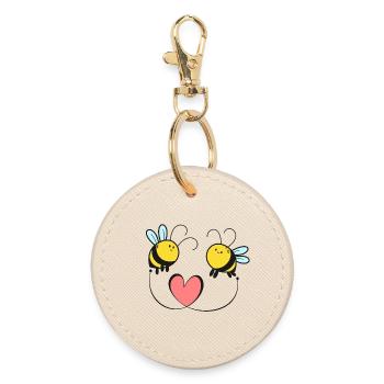 Les abeilles adorent le mariage - Porte-clés rond - huître - Devant