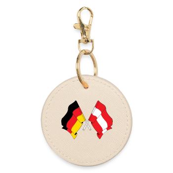Drapeau de l’Allemagne et drapeau de l’Autriche - Porte-clés rond - huître - Devant
