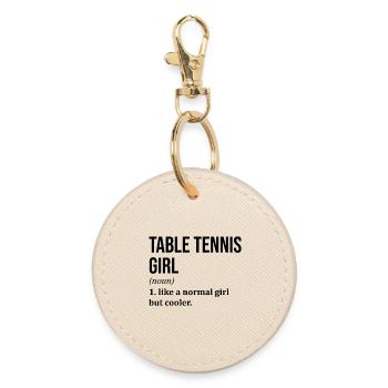 Tischtennis - Runder Schlüsselanhänger - Auster - Vorne