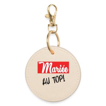 BRIDE-TO-BE. Bachelorette party. WEDDING. TEAM - Round Keyring - oyster - Front