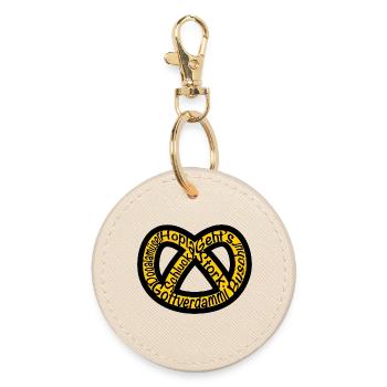 Bretzel Alsace Expression - Porte-clés rond - huître - Devant