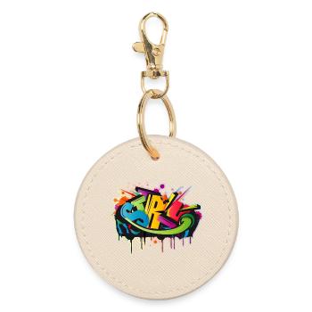 graffiti d’art urbain coloré cool comme STYLE-WRITING - Porte-clés rond - huître - Devant