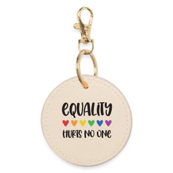 LGBT Pride Month - Equality Hurts No One - Round Keyring - oyster - Front