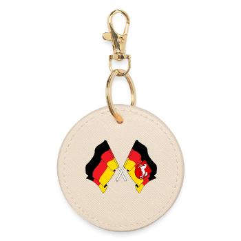 Drapeau de l’Allemagne et drapeau de la Basse-Saxe croisés - Porte-clés rond - huître - Devant