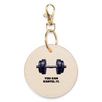 Haltère, Fitness, Motivation, Salle de sport, T-shirt - Porte-clés rond - huître - Devant