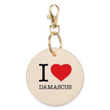 J’ADORE DAMAS - Porte-clés rond - huître - Devant