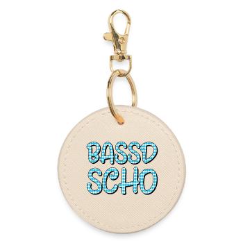 Bassd scho - Runder Schlüsselanhänger - Auster - Vorne