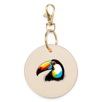 Toucan - Round Keyring - oyster - Front