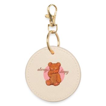 Always Sleepy Bears - Round Keyring - oyster - Front